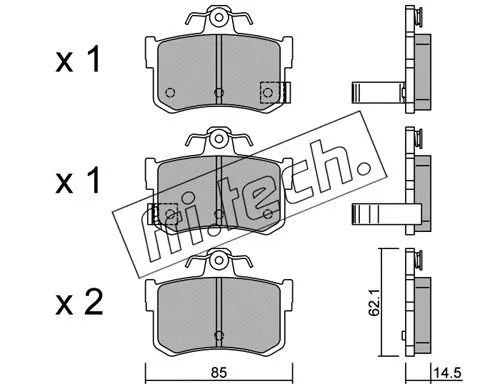 Brake Pad Set, disc brake (707.1)