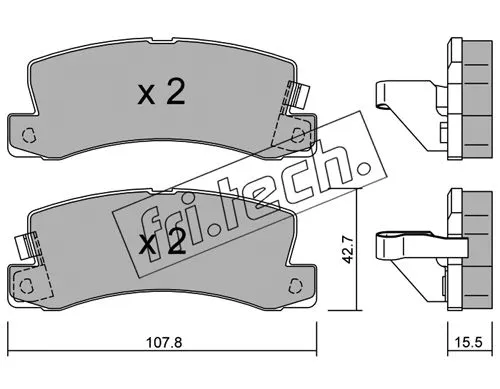 Brake Pad Set, disc brake (164.1)