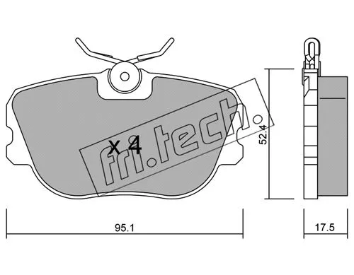 Brake Pad Set, disc brake (153.0)