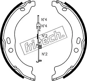 Brake Shoe Set, parking brake (1034.118K)
