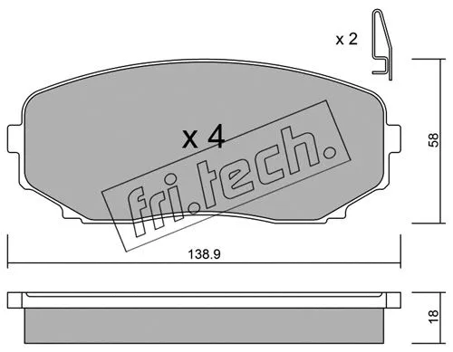 Brake Pad Set, disc brake (889.0)