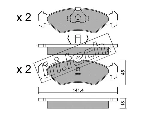 Brake Pad Set, disc brake (075.0)
