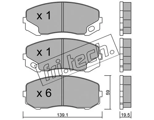 Brake Pad Set, disc brake (927.0)