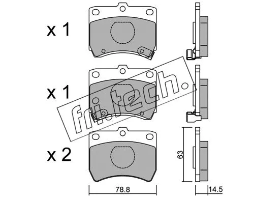 Brake Pad Set, disc brake (379.0)