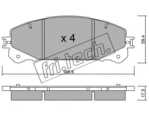 Brake Pad Set, disc brake (954.0)