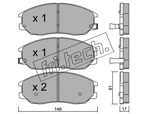 Brake Pad Set, disc brake (649.0)