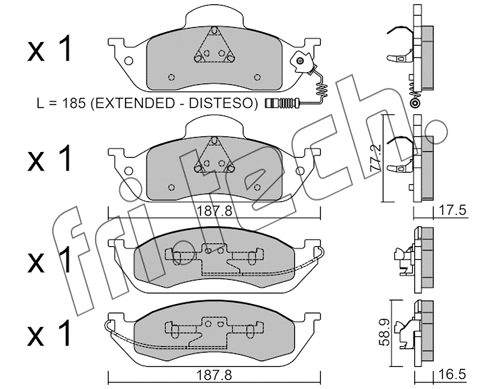 Brake Pad Set, disc brake (585.0)
