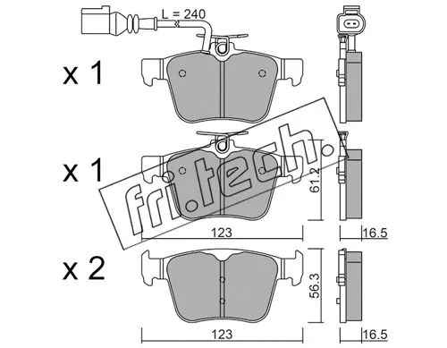 Brake Pad Set, disc brake (997.1)