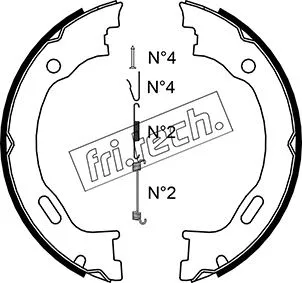 Brake Shoe Set, parking brake (1052.129K)