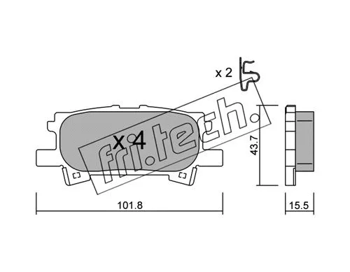 Brake Pad Set, disc brake (635.0)