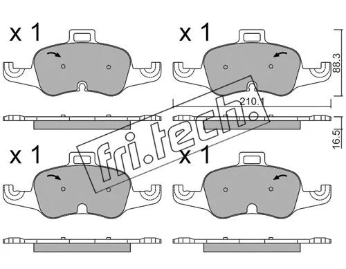 Brake Pad Set, disc brake (1127.0)