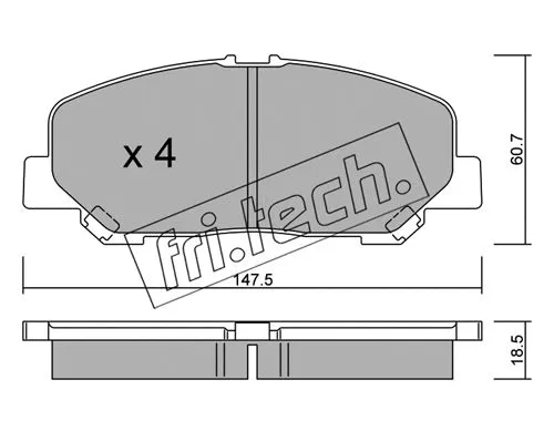 Brake Pad Set, disc brake (922.0)