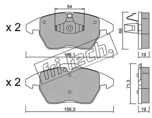 Brake Pad Set, disc brake (564.1)