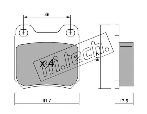 Brake Pad Set, disc brake (284.1)
