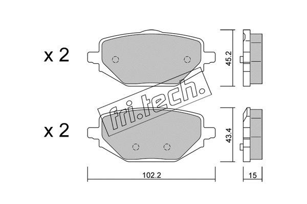 Brake Pad Set, disc brake (1324.0)