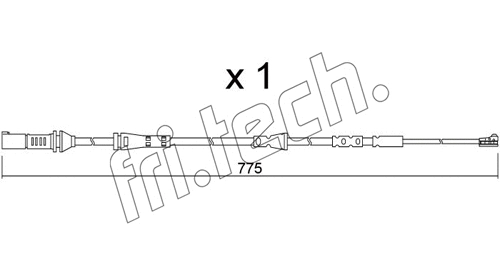 Warning Contact, brake pad wear (SU.361)