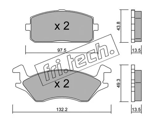 Brake Pad Set, disc brake (243.0)