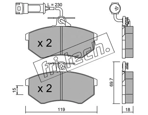 Brake Pad Set, disc brake (151.4)