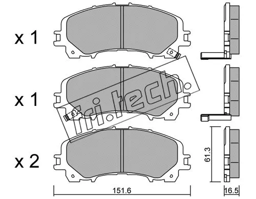 Brake Pad Set, disc brake (1082.0)