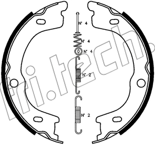 Brake Shoe Set, parking brake (1253.740K)