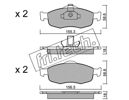 Brake Pad Set, disc brake (148.0)