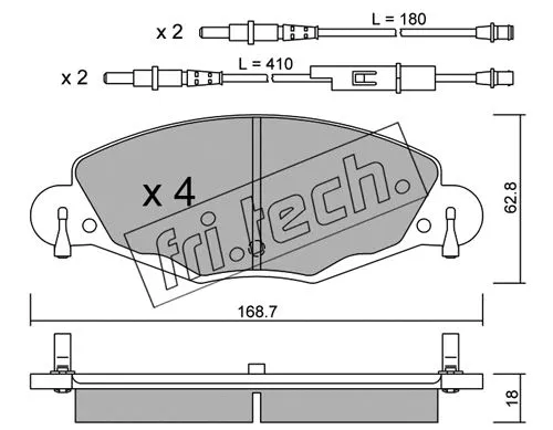 Brake Pad Set, disc brake (341.0)