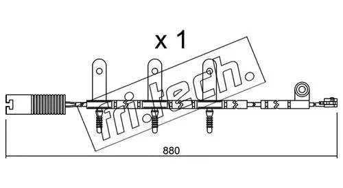 Warning Contact, brake pad wear (SU.149)