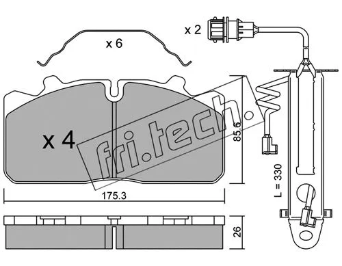 Brake Pad Set, disc brake (598.3W)