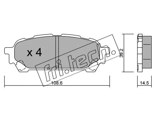 Brake Pad Set, disc brake (629.0)