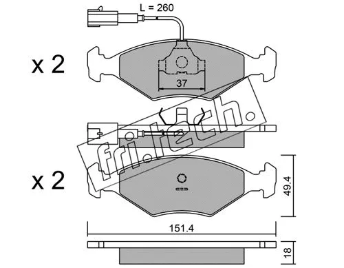 Brake Pad Set, disc brake (059.1)