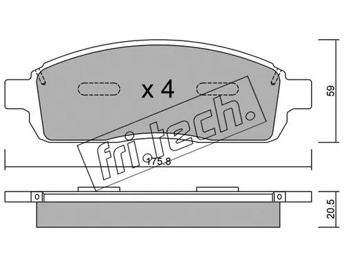 Brake Pad Set, disc brake (876.0)