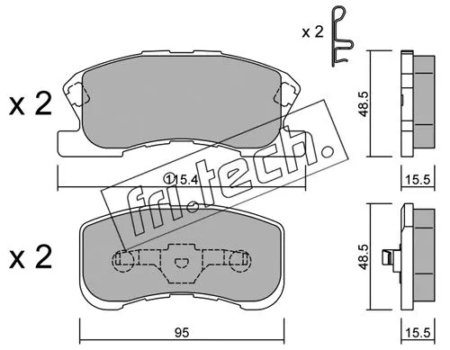 Brake Pad Set, disc brake (390.0)