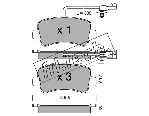 Brake Pad Set, disc brake (916.0)