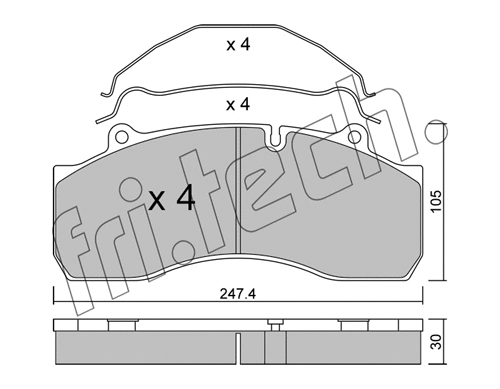 Brake Pad Set, disc brake (610.0)