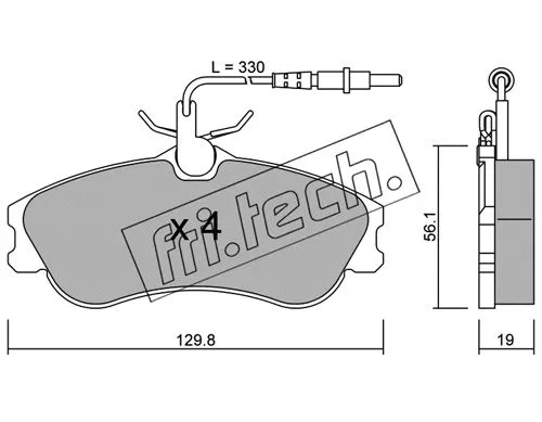Brake Pad Set, disc brake (226.0)