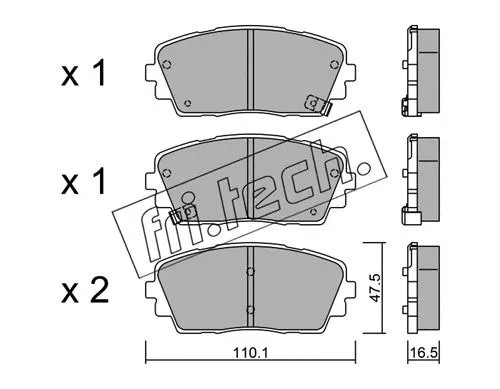 Brake Pad Set, disc brake (957.0)