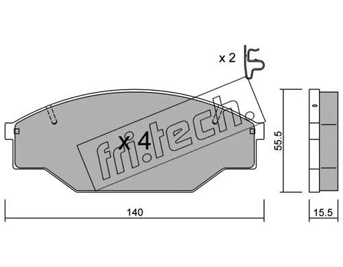 Brake Pad Set, disc brake (236.0)