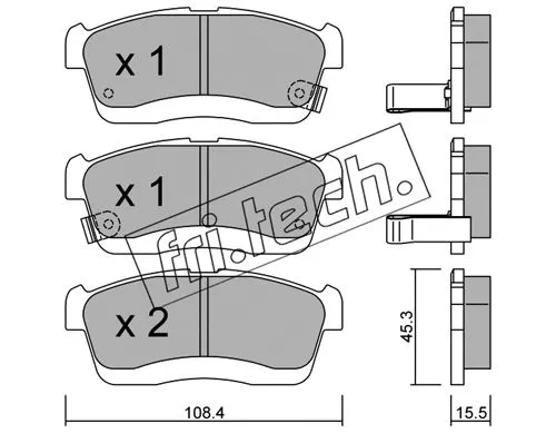 Brake Pad Set, disc brake (932.0)