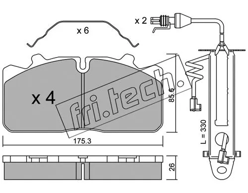 Brake Pad Set, disc brake (598.2W)