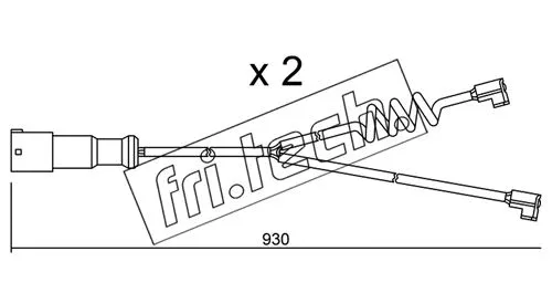 Warning Contact, brake pad wear (SU.188K)