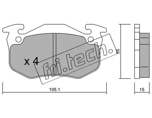 Brake Pad Set, disc brake (038.5)