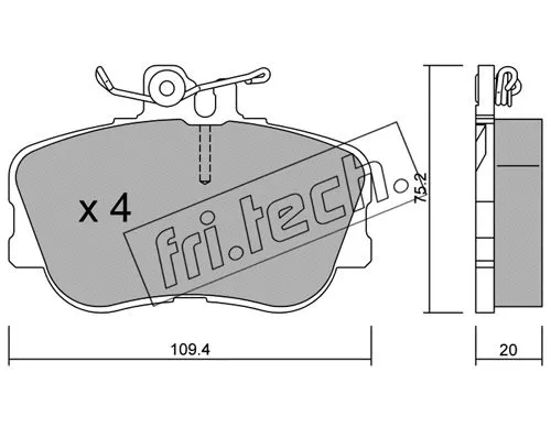 Brake Pad Set, disc brake (161.0)