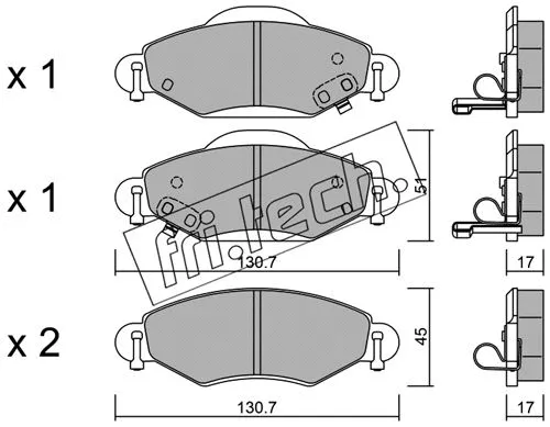 Brake Pad Set, disc brake (436.0)
