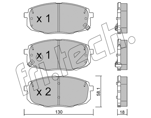 Brake Pad Set, disc brake (529.1)