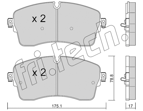 Brake Pad Set, disc brake (1250.0)