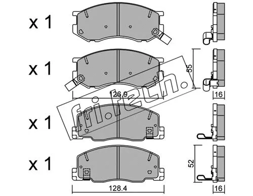 Brake Pad Set, disc brake (472.0)