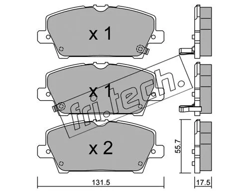 Brake Pad Set, disc brake (744.0)
