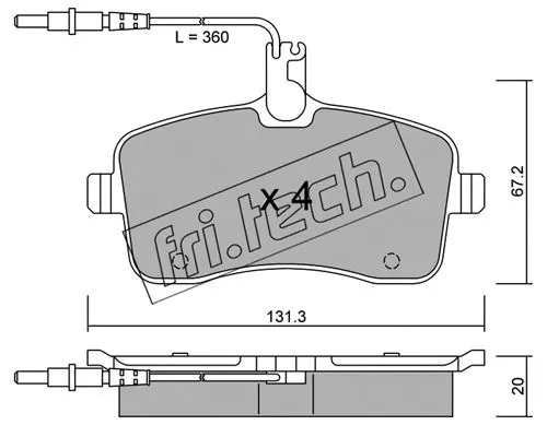 Brake Pad Set, disc brake (616.0)