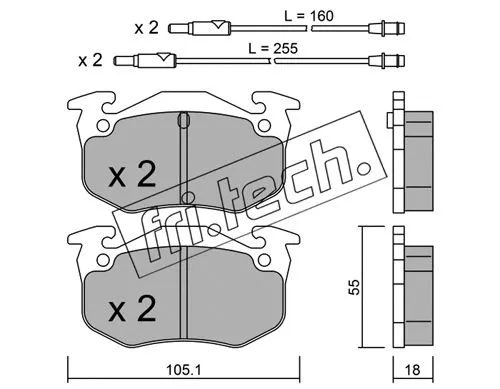 Brake Pad Set, disc brake (038.0)