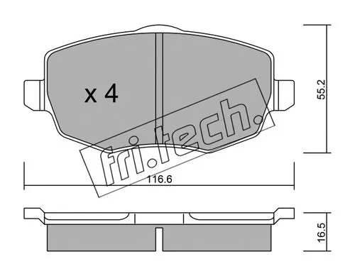 Brake Pad Set, disc brake (544.0)